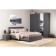 Tumbling bedside Austin 16.152, 400x419x439, gray graphite/oak gold