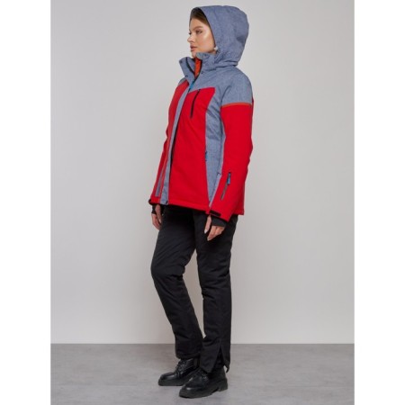 Ski jacket female winter, size 56, red color-19