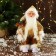 Santa Claus "in a suit with sequins, with a flashlight" moves, with backlight, 28 cm, gold