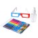 Collecting book New Year's "New Year" Flomasters 12 centers, 3D glasses, water bottle