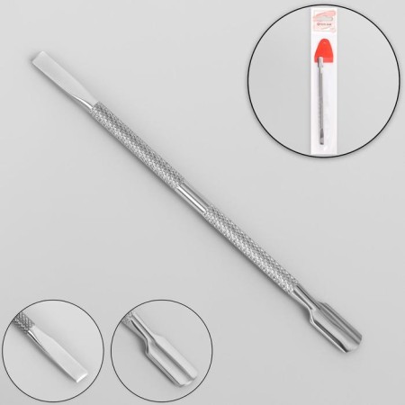 Chaber bilateral, straight/concave blade, in a case, 13 cm, silver color-1