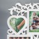 Photo frame-collage "heart" in 5 photos (plastic screen)
