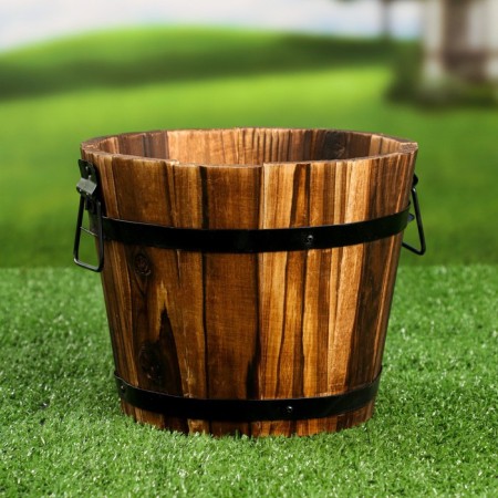 Set of wooden pots, round 18x16x12cm-2