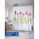 Photosteztor for the bathroom "Flowers Spring", Saten, size 180x200 cm