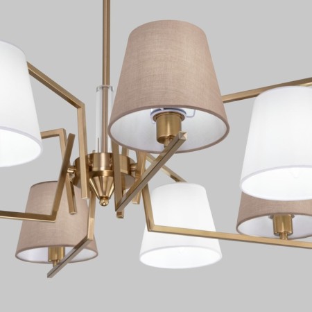 Ceiling Lamp EUROSVET OZARK 60149/8, E14, 8x40W, 770x770x480 mm, brass color-1