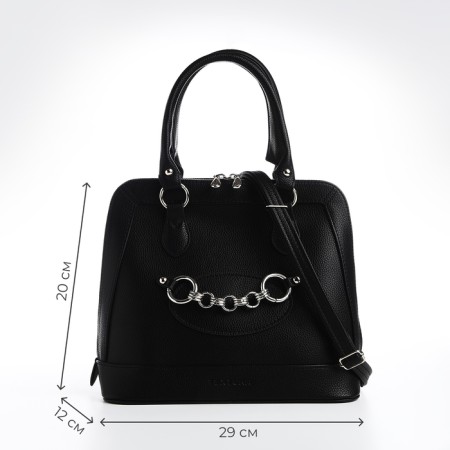 Female bag Textura, tout, average size, black color-1