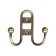 Hook furniture tundra TKD017, two -rod, bronze