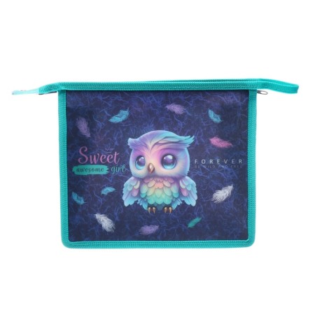 Folder for notebooks A5, 243 x 200 x 80 mm, lightning from above, plastic, de Vente Happy OWL, for girls-2
