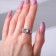 Ring under the natural stone "Sunset", purple color in silver, dimensionless