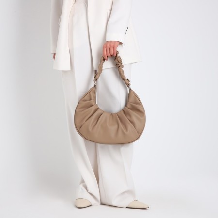 Women's bag El Masta with a zipper, beige color-8