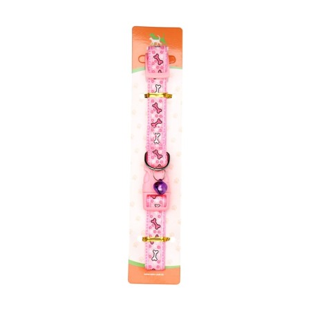 Nylon “Star Bones” collar, 36 x 1.5 cm, pink-2