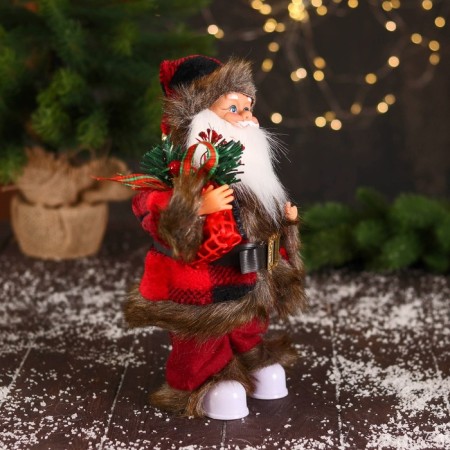 Santa Claus "in a fur red suit, with a bag" moves, 11x30 cm-1