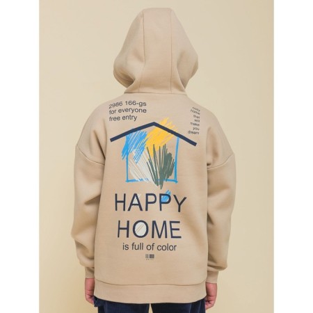 Sweatshirt for boys, height 98 cm, beige color-4