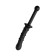 Fallomitator Bilateral Toyfa PopoPo Pleasure, silicone, black color, 24.5 cm