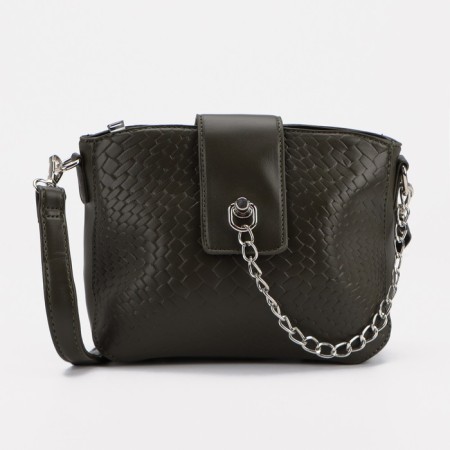Cross-Bodi bag, lightning department, external pocket, green color