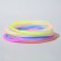 Silicone bracelet "reflective" thin line, set 10 pcs., Mix color, 5.5 cm