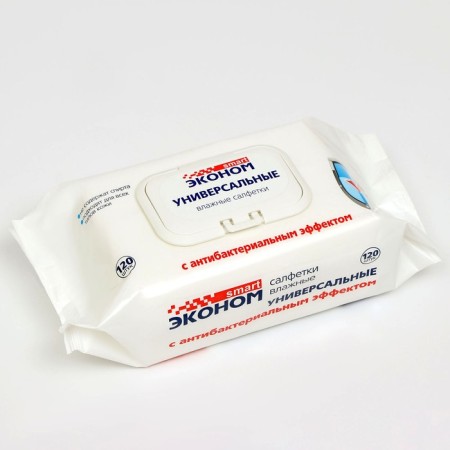 Wet napkins "Economy" Smart, antibacterial, 120 pcs-2