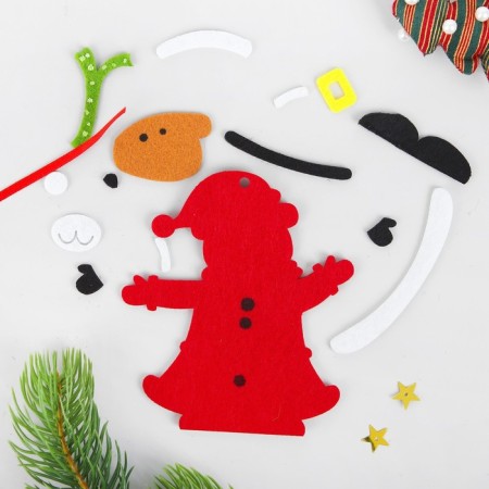 Set for creativity - create a Christmas tree decoration from the felt "New Year's bear"-1