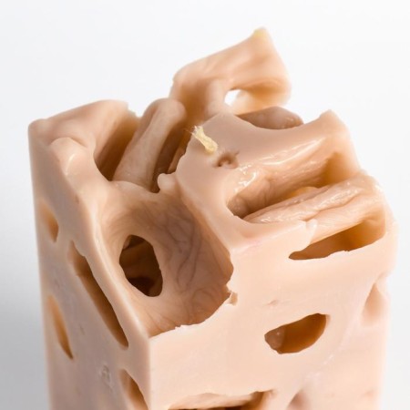 Aromatic decorative candle "openwork", beige, 6x6x12 cm, cinnamon-2