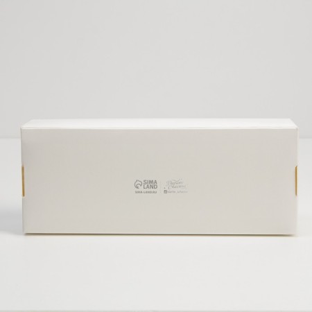 Confectionery packaging, a cupcake box with a window, “white”, 26 x 10 x 8 cm-3