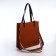 Bag Women's Tout with zipper, brown color