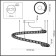 Suspended chandelier LED 129W 4000k 3200lm