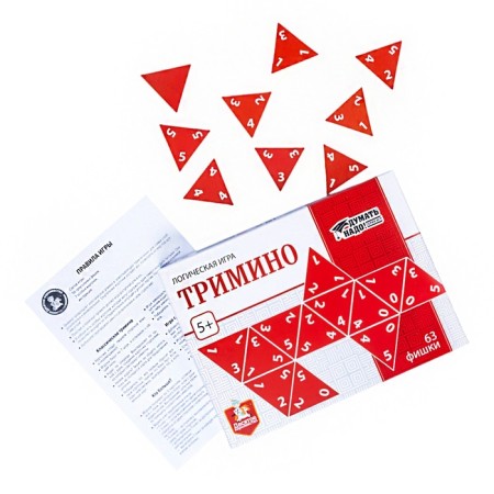 Board game, trimino for children, 63 cards 5 x 5 x 5 cm-2