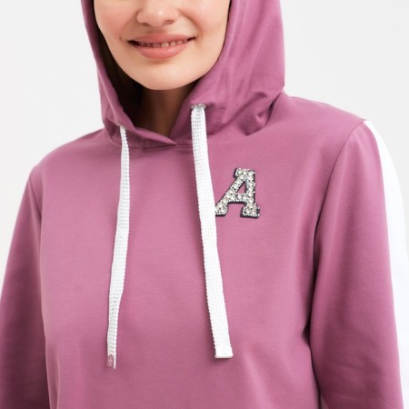 Women's costume (sweatshirt/trousers) Charlotte, dry rose, size 48-4