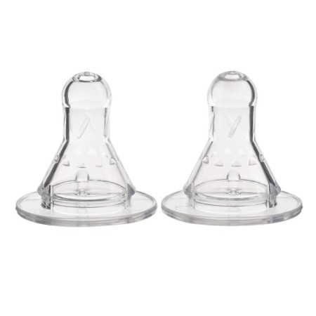 Set of silicone nipple on a bottle, 2 pcs., From 6 months, fast stream-1