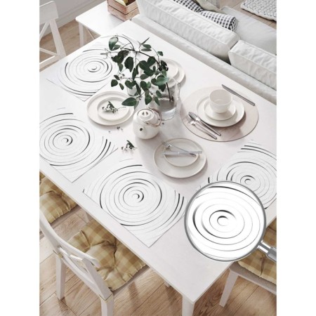A set of napkins for setting the table "Round features", rectangular, size 32x46 cm, 4 pcs-1