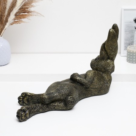 The figure "Eared hare lies" 45x28x18cm, gold-2