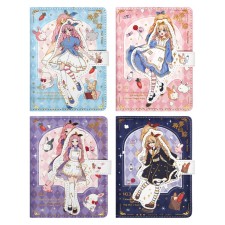 Gift notebook, A6, 100 sheets, a colored block, with a curly knife on a magnet, 