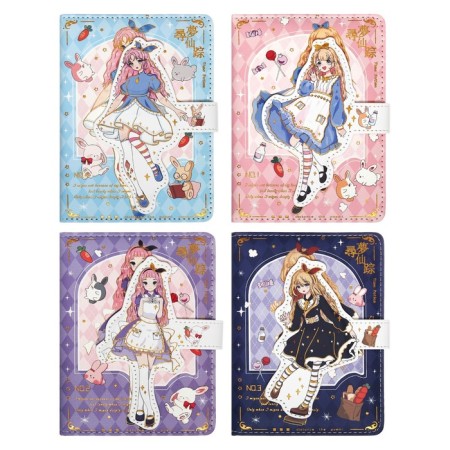 Gift notebook, A6, 100 sheets, a colored block, with a curly knife on a magnet, "anime", mix