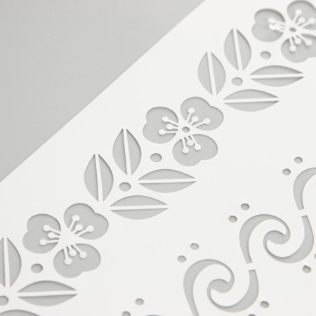Plastic stencil "leaflets" 16x22 cm-2