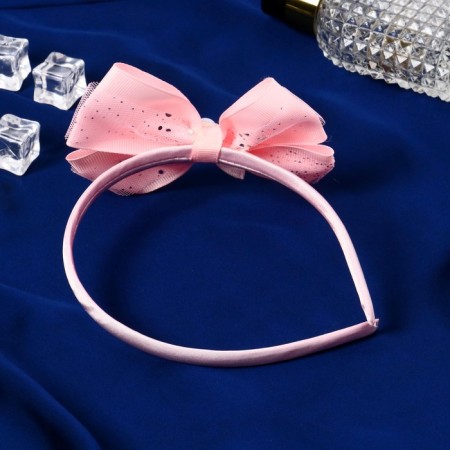 Hair cap "Baby" 1 cm ears, shine, pink-1