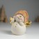 Polystone souvenir "Snowman in a golden knitted cap, with wings" 9x6x9 cm