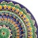 Plate of the Rishtan ceramics "Flowers", 22 cm, blue mix