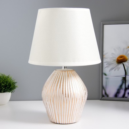 Table lamp 16615/1gy E14 40W white 22x22x35 cm Risalux