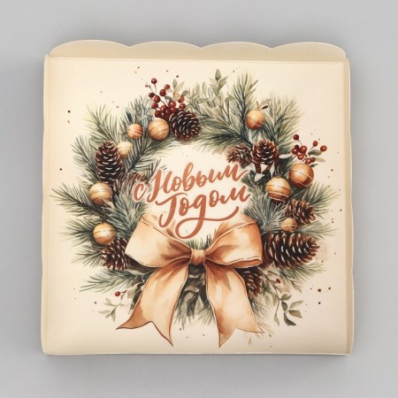 Bearbox, confectionery packaging, "fulfillment of desires", 15 x 15 x 3 cm, new year-4