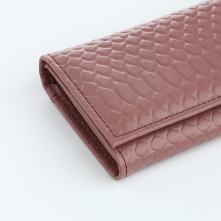 Women's wallet on the button, Textura, pink color-6