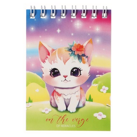 Notepad A7, 40 sheets in a cage on the crest "Lovely Animals", Cover Cover Cardboard, Mix-4