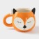 Ceramic Lisenok mug, 520 ml, orange color