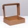 Self -charged box with a window, brown, 38 x 28 x 9 cm set 5 pcs