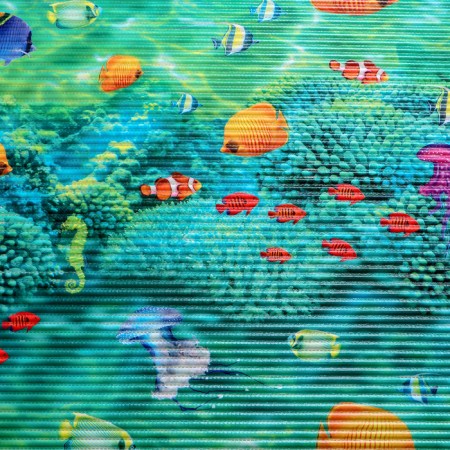 Bathroom rug "sea inhabitants", width 80 cm, roll 15 m-1