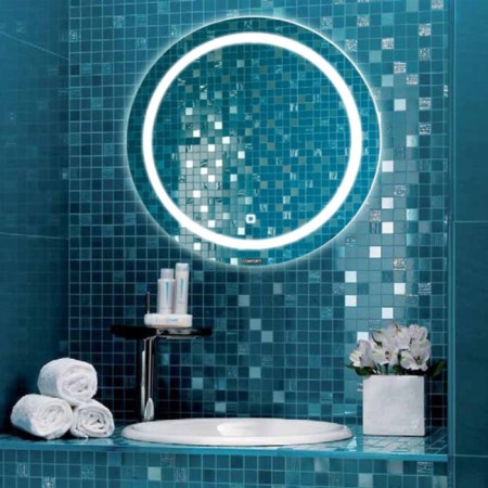 Comforty Mirror Circle 75, LED lighting, contactless sensor, 75x75 mm