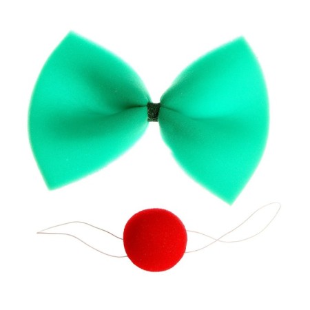 Carnival set "Clown" 2 items: bow, nose, color mix-3