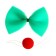 Carnival set "Clown" 2 items: bow, nose, color mix