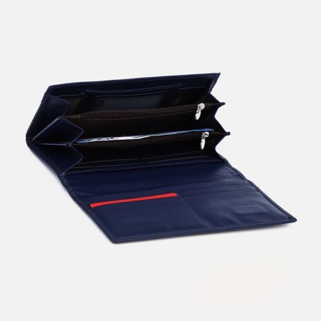 Women's wallet on magnets, blue color-2