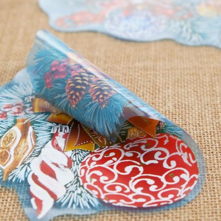 Set of stickers "elegant new year" plastic-2