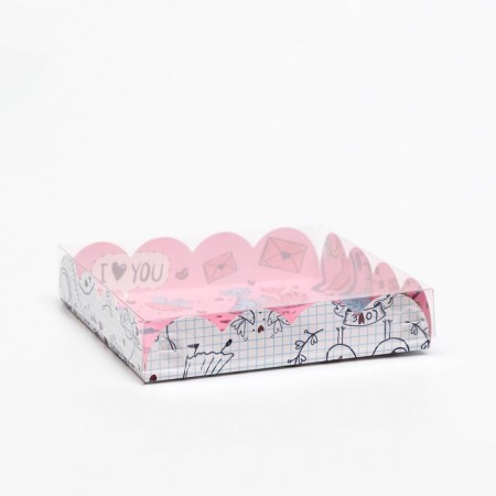 Box for cookies, "love", 15 x 15 x 3 cm-1